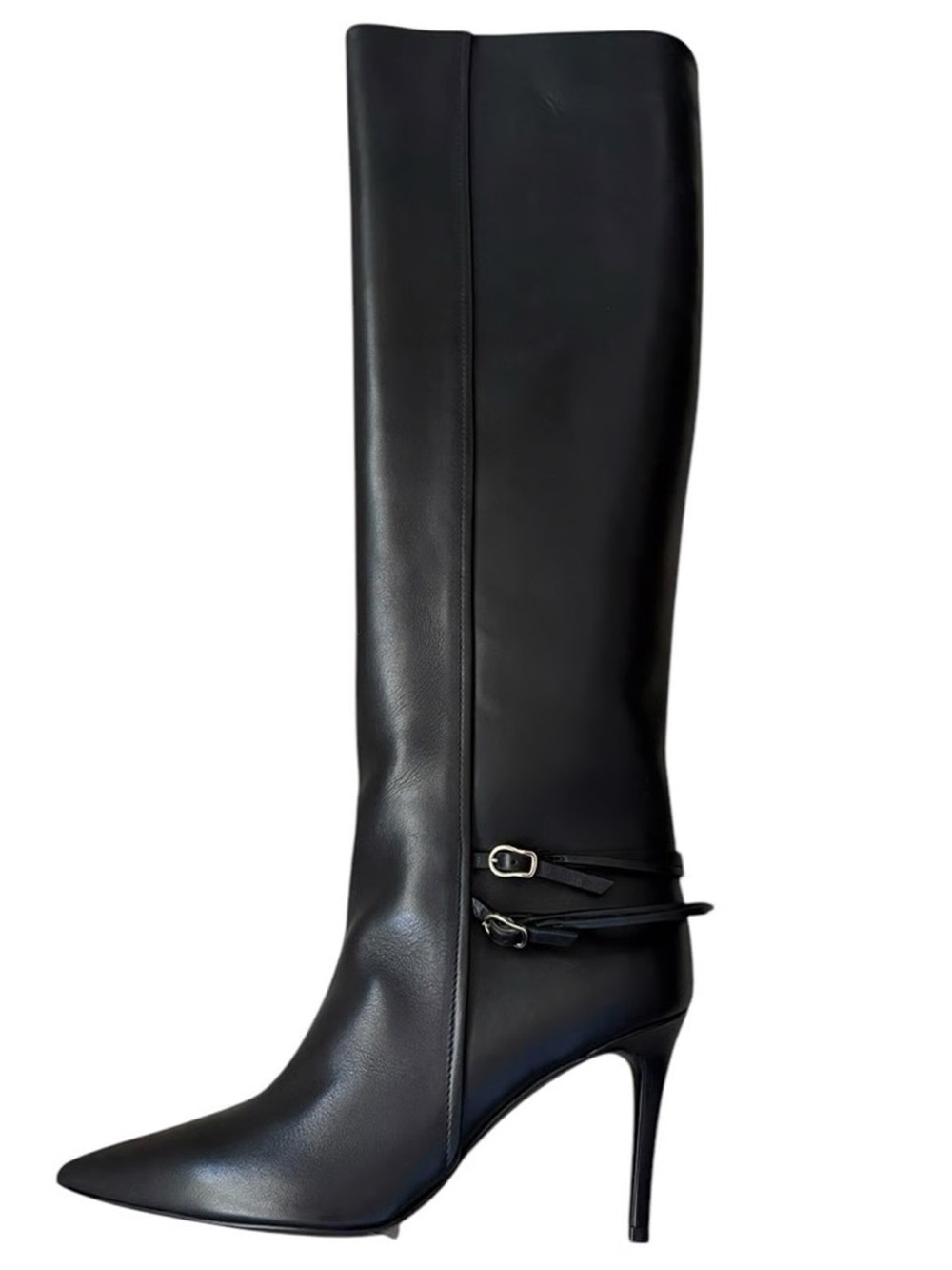DOROTHEE SCHUMACHER “On Point” Black Leather Knee-High Boots | EU 41